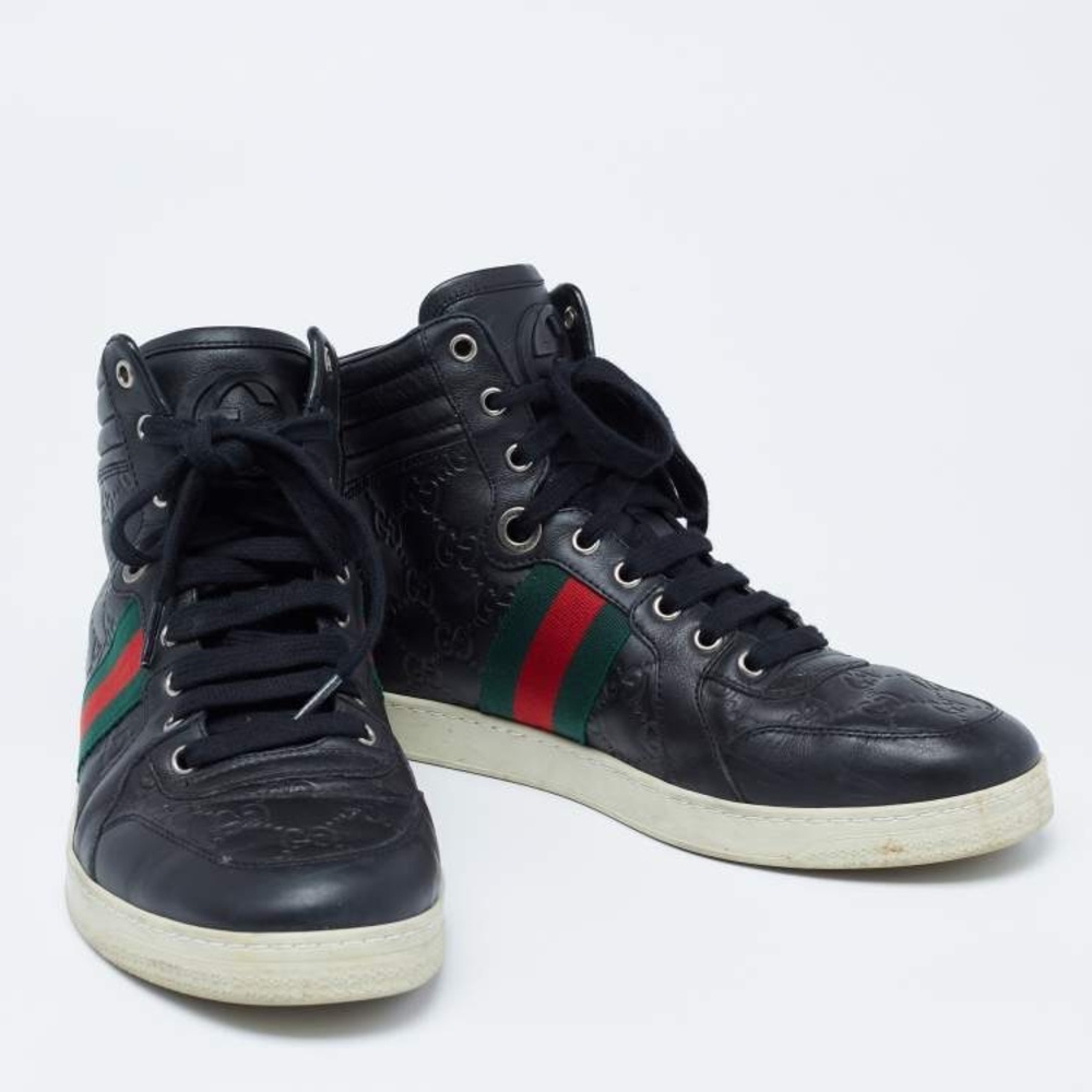 Gucci Black Guccisdima high top sneakers Y2K vintage